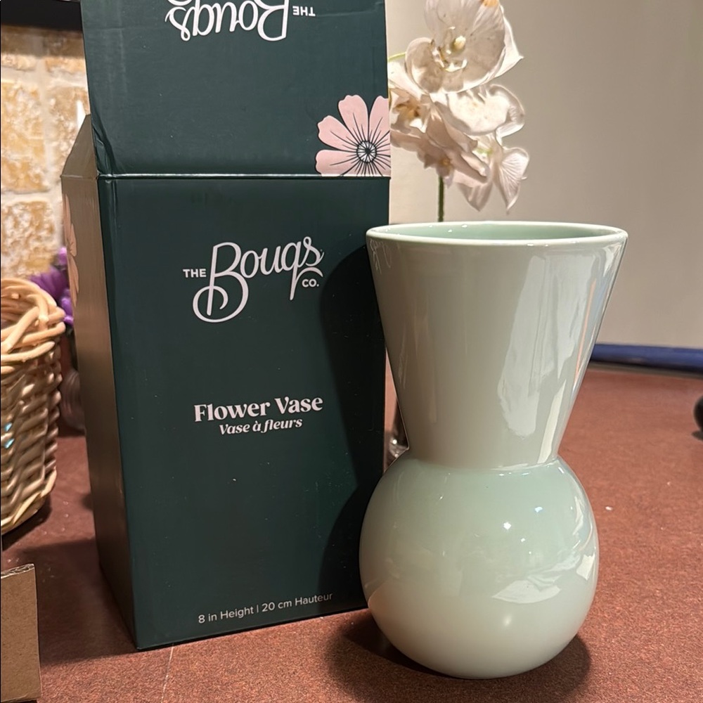 Mint Green Flower Vase